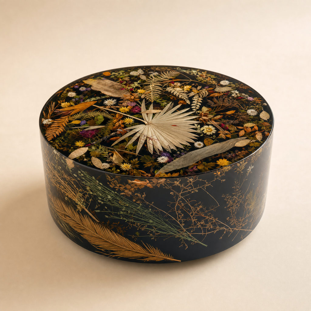 Botanical Black Resin Coffee Table
