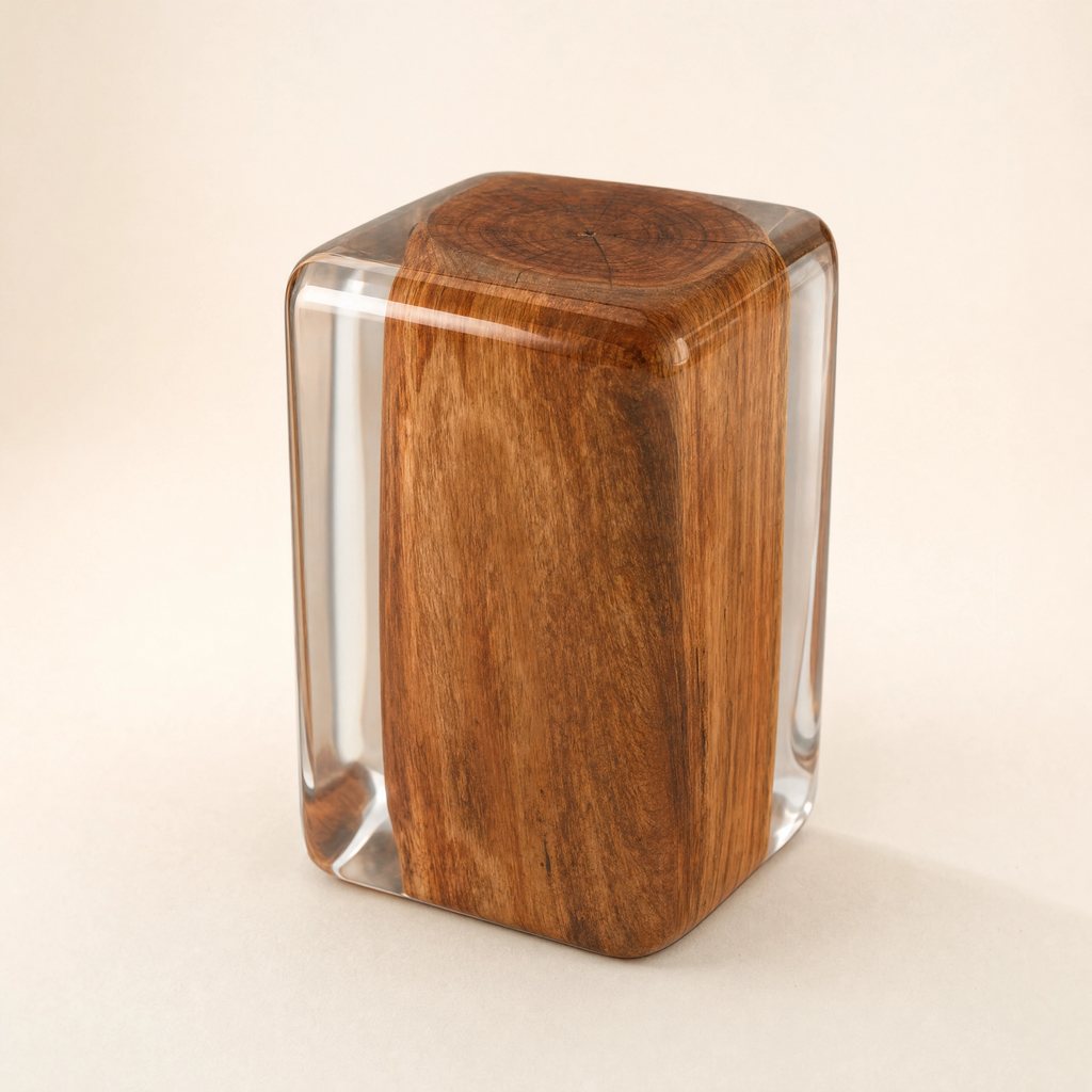 Wood Stump Clear Resin Stool