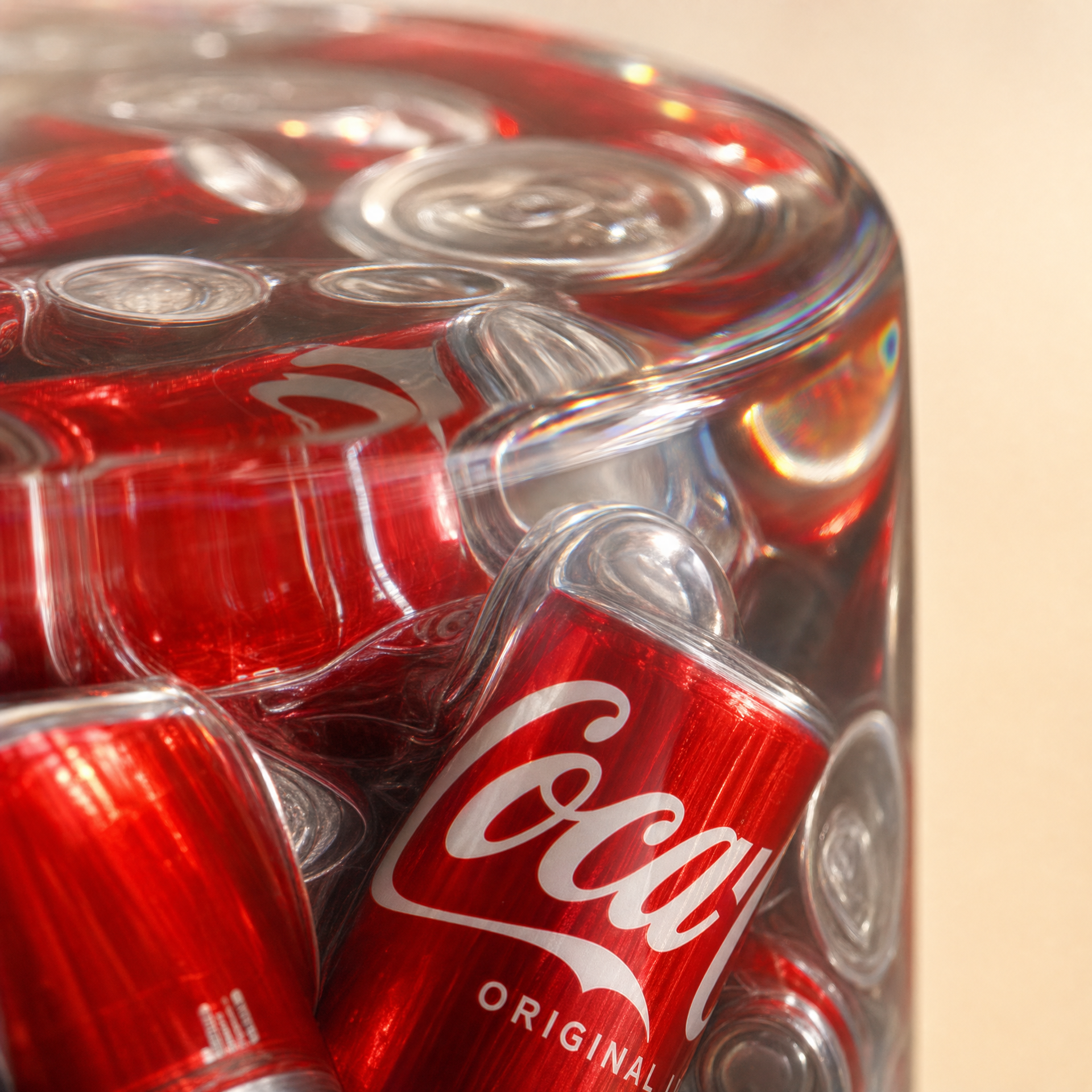 Coca-Cola Can Resin Stool