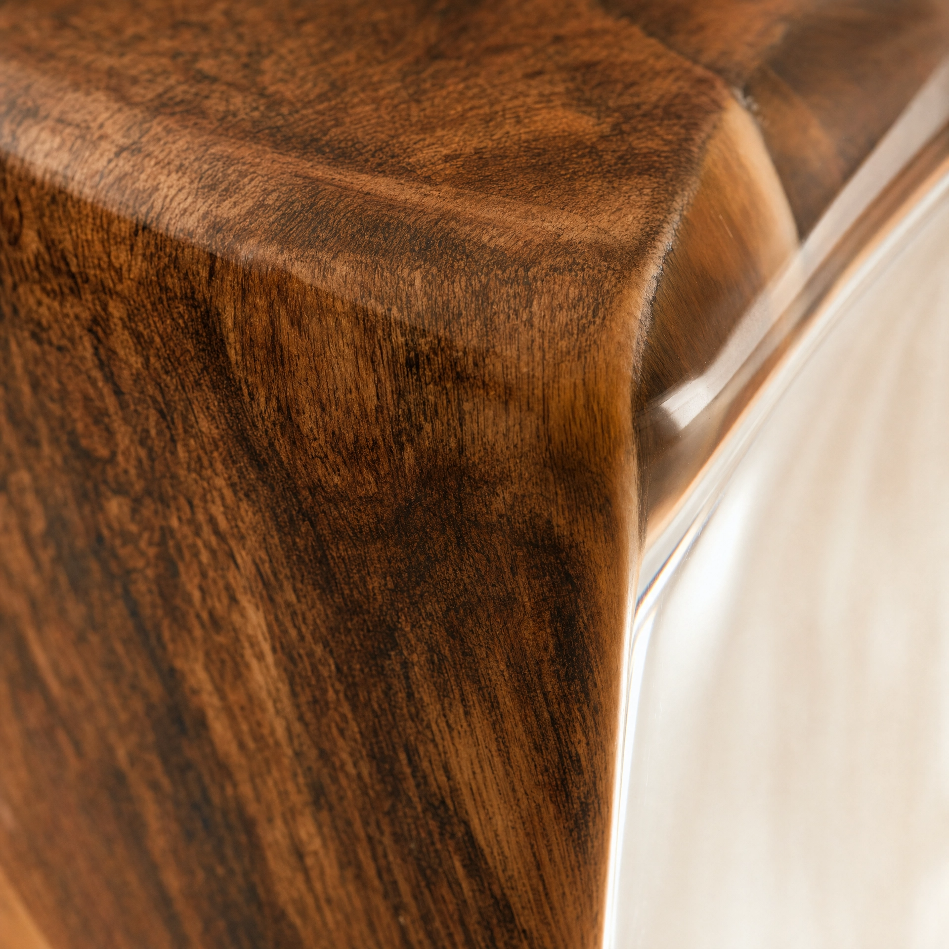 Wood Stump Clear Resin Stool