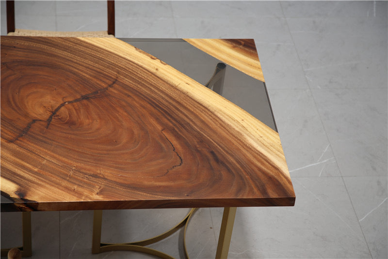 Walnut Wood Epoxy Resin Table