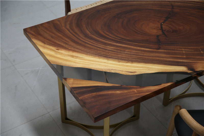 Walnut Wood Epoxy Resin Table