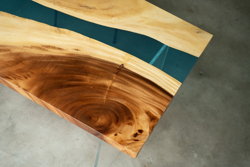 Walnut Wood Epoxy Resin Table  (with SAICOS Premium Hardwax-Oil Finish)