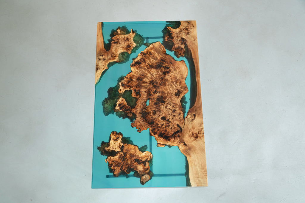 Poplar Wood Epoxy Resin Table