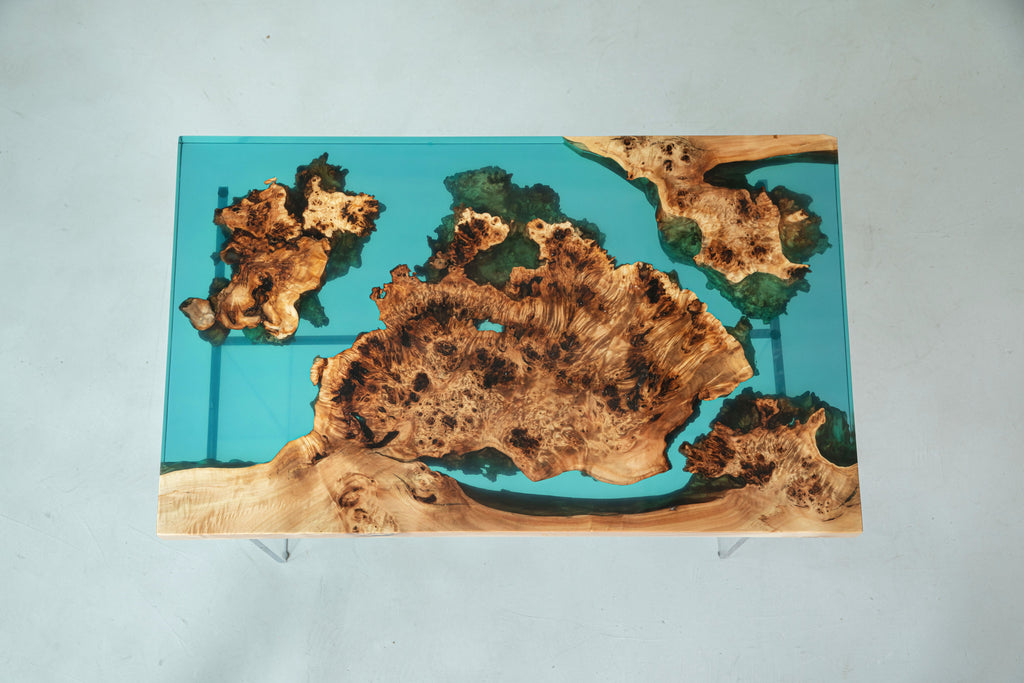 Poplar Wood Epoxy Resin Table
