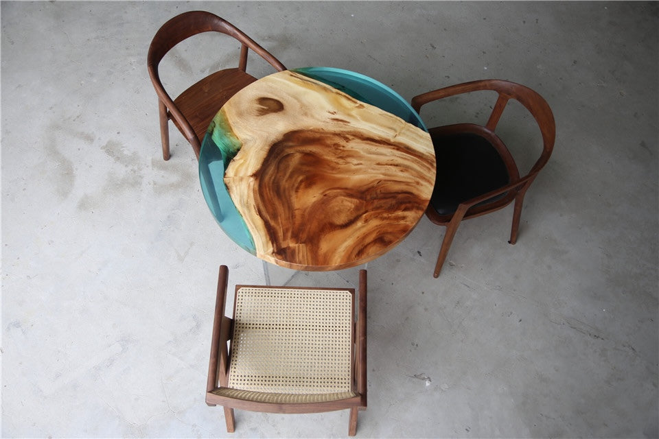 Walnut Wood Epoxy Resin Table (with SAICOS Premium Hardwax-Oil Finish)