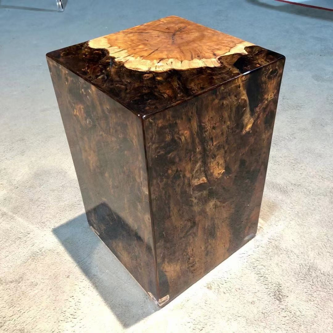 Wood Stump Clear Resin Stool