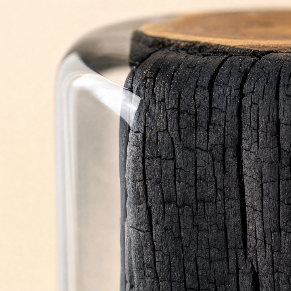 Wood Stump Clear Resin Stool